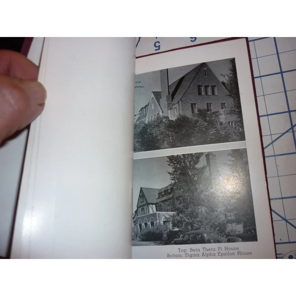 Vintage University of Denver Souvenir Photo Booklet Red Leatherette DU History